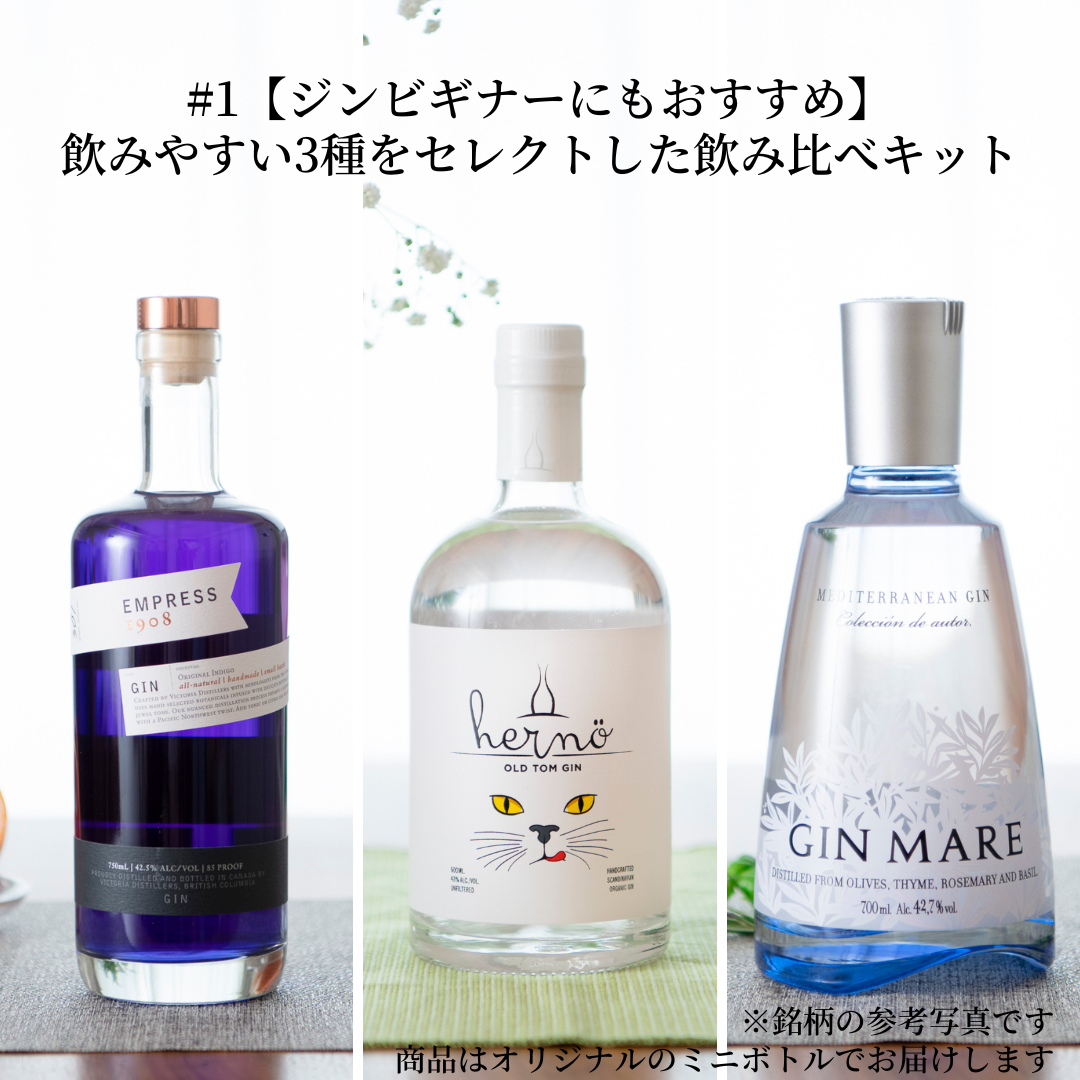 【Ginny's Box #1】 初めてでも飲みやすいクラフトジン3種ギフトセット